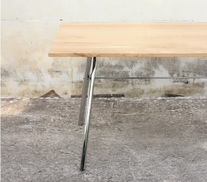 ébénisterie design franck grossel table pliante folding table chrome