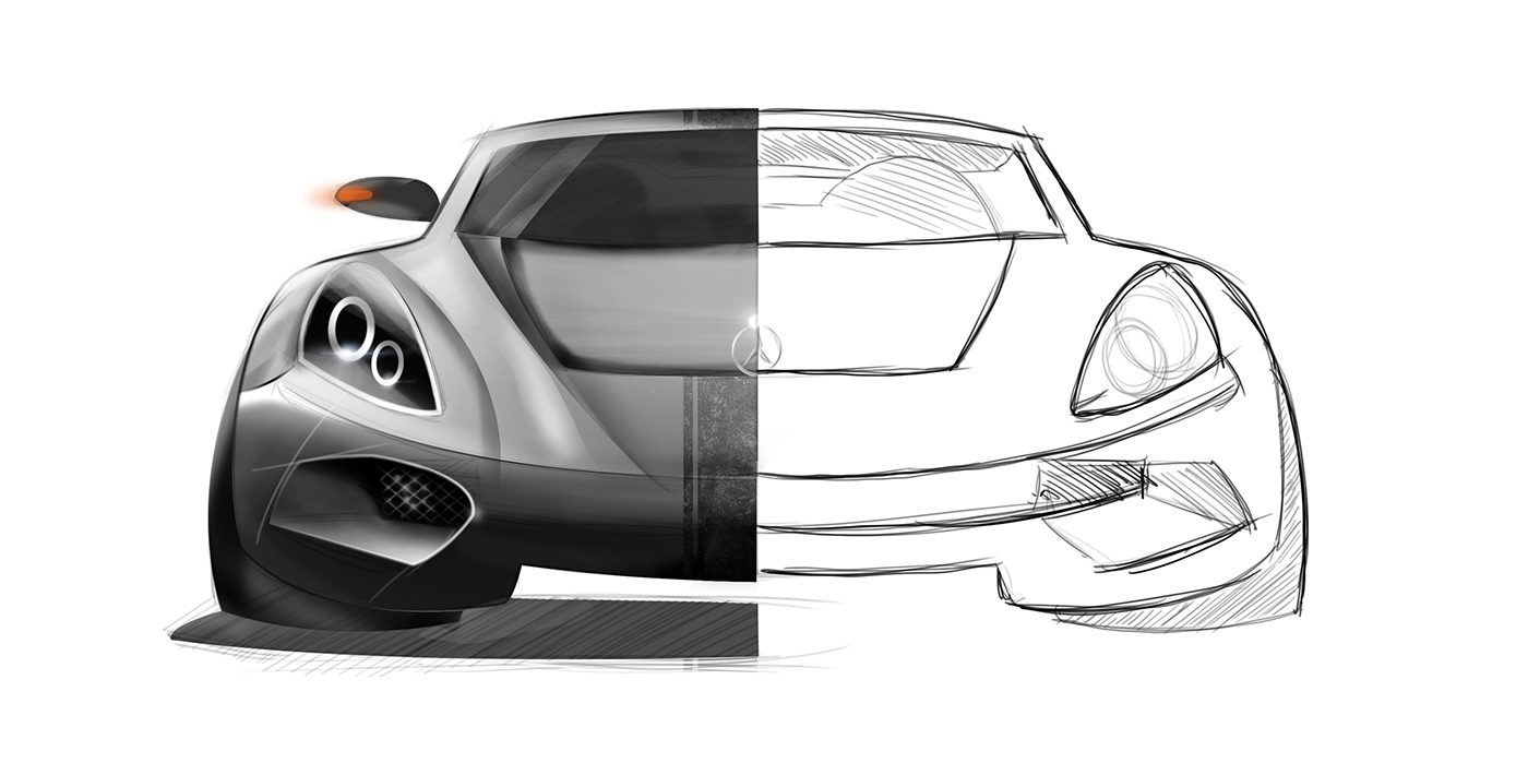 sketch design wacom cintiq car concept